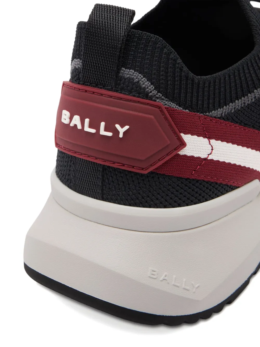 Bally Knit Ribbon Heel Sylen Sneakers In Black