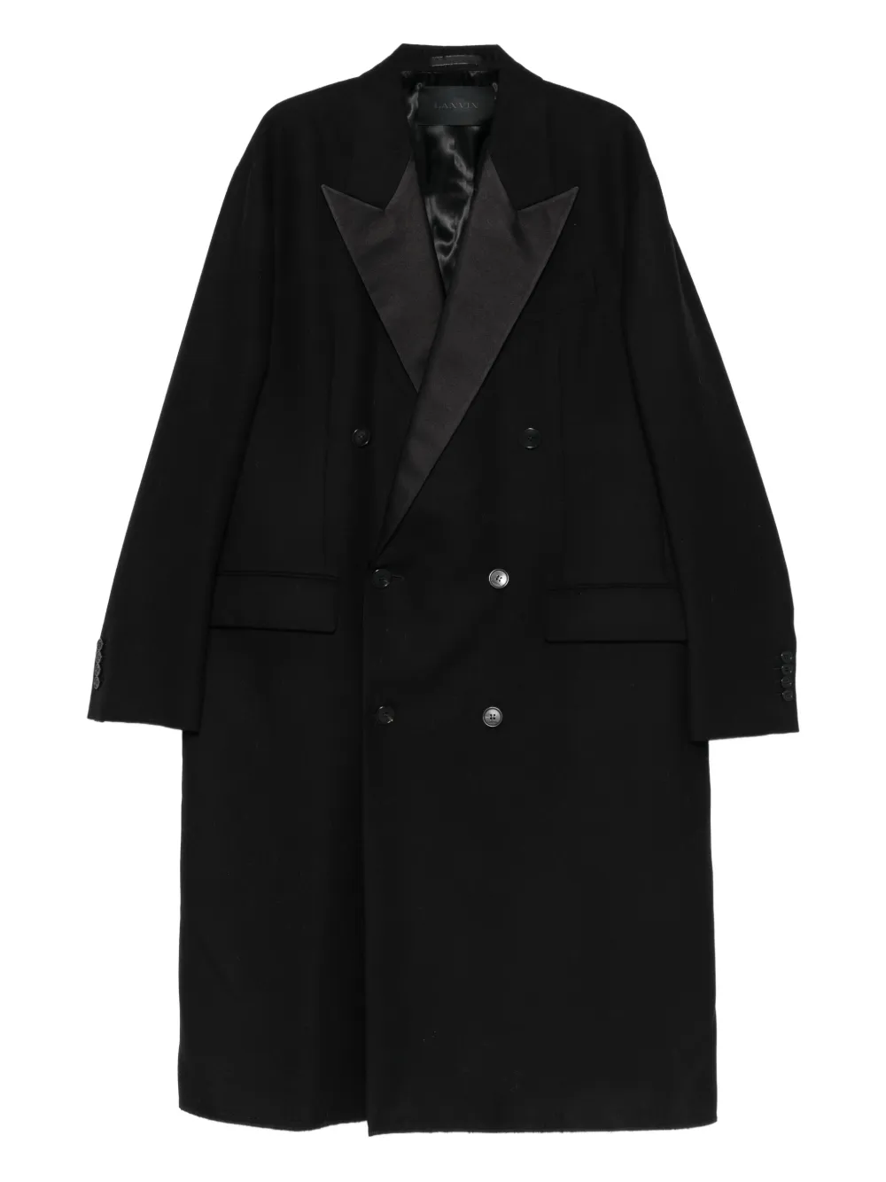 Lanvin satin lapel coat | Blue | Image 1