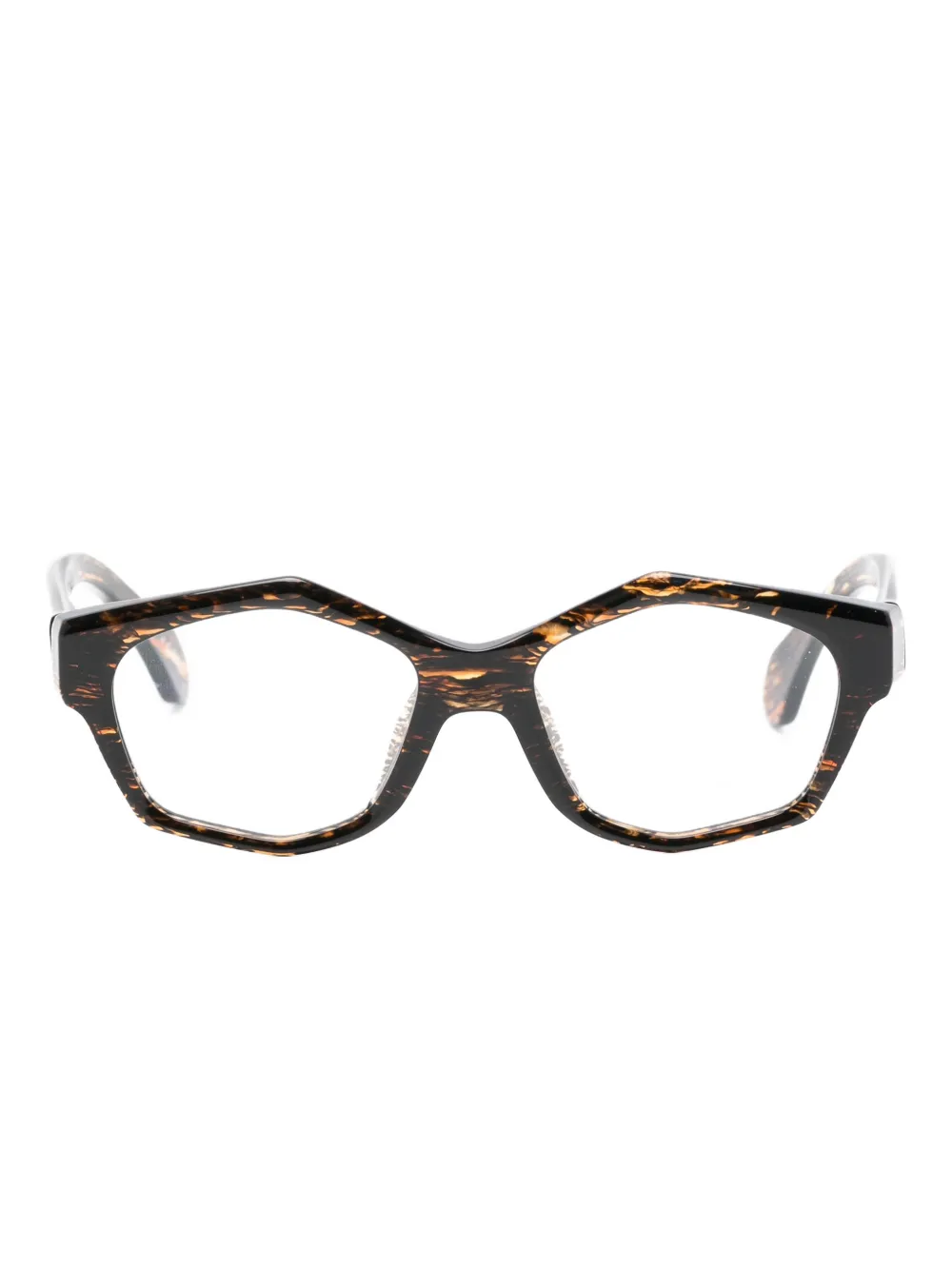 Alain Mikli lunettes de vue à monture géométrique | marron | Image 1