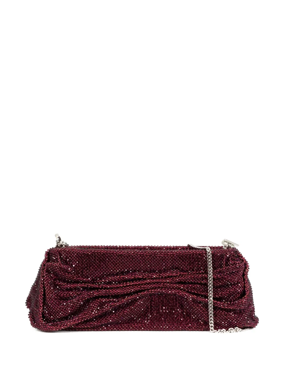 Benedetta Bruzziches Rhinestone-embellished Shoulder Bag In Red