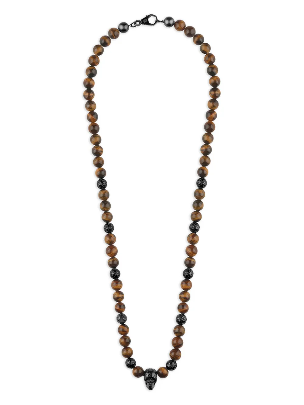 Philipp Plein Collana con occhio di tigre - Marrone