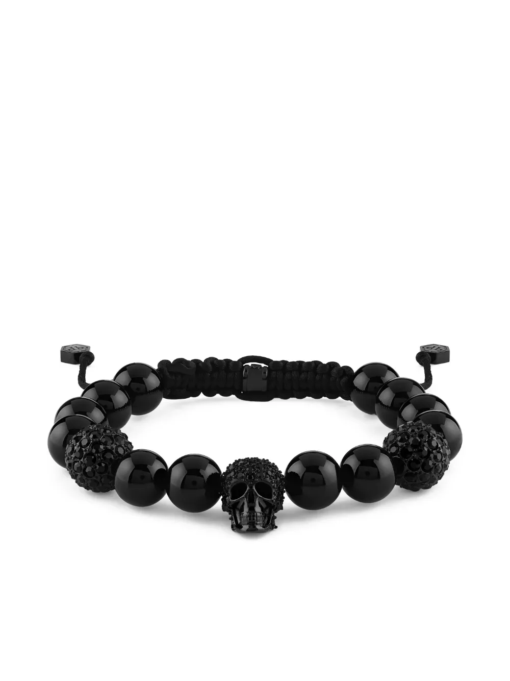 Philipp Plein Bracciale con perline - Nero