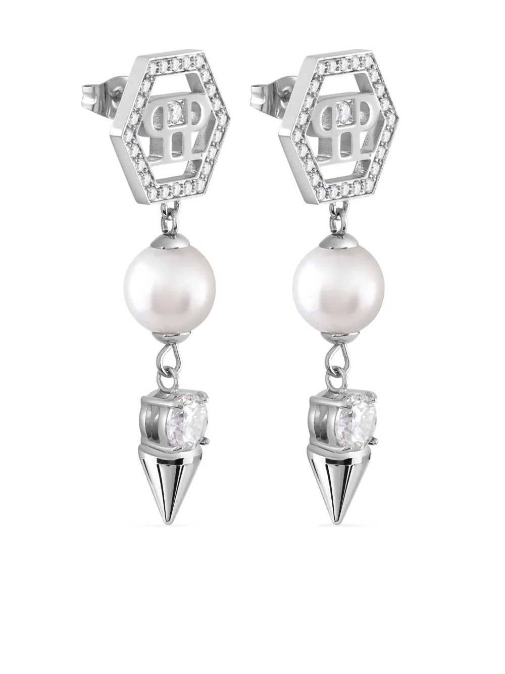  Philipp Plein Stainless-steel Earrings - Silver 