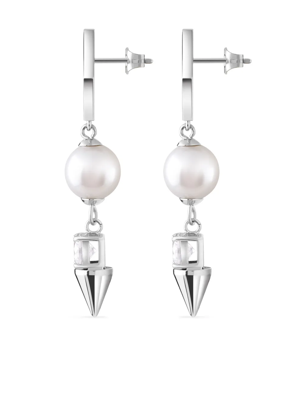 Philipp Plein Oorbellen van roestvrij staal - Zilver