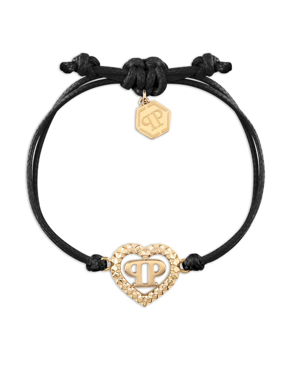Philipp Plein Bracciale con cuori - Oro