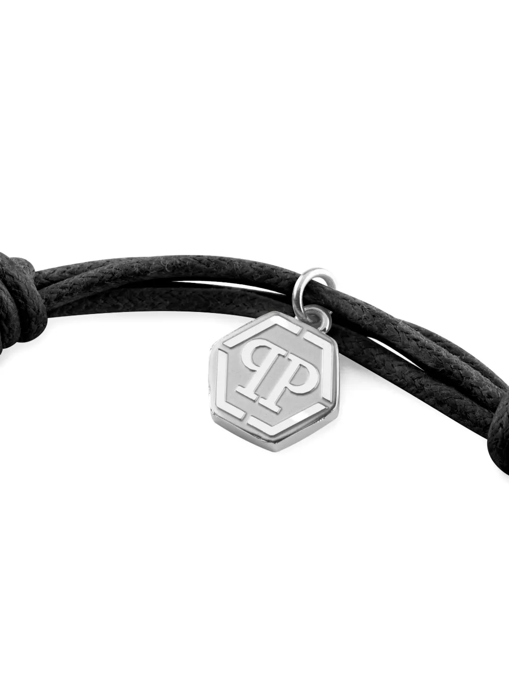 Philipp Plein Armband met zeshoekig detail - Zilver