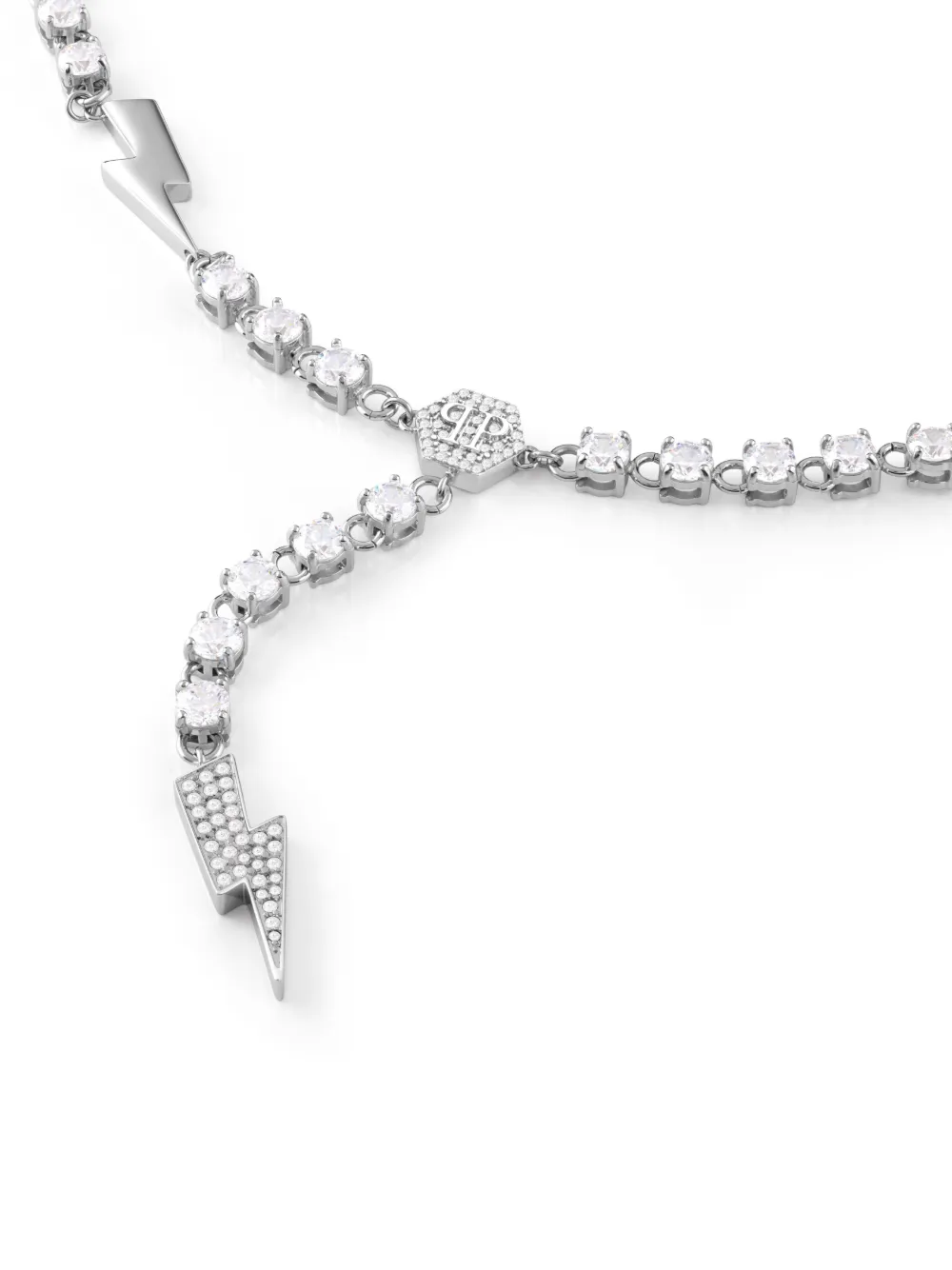  Philipp Plein Collar Thunder Lady - Plateado 