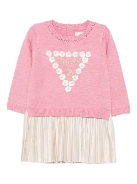 guess kids vestido con falda plisada