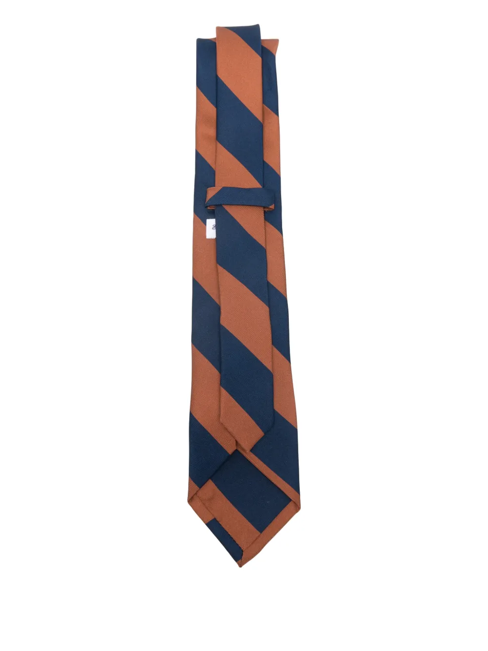 Errico Formicola striped silk tie - Blauw