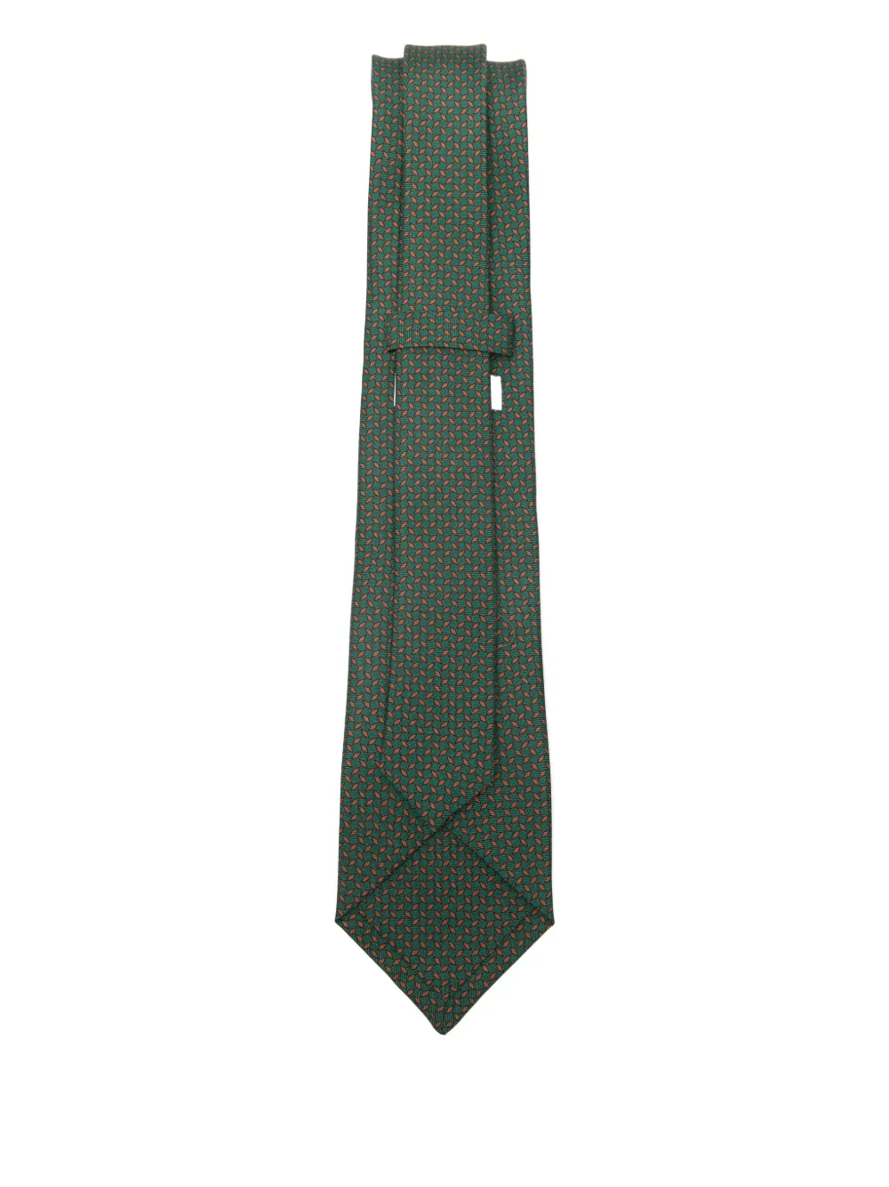 Errico Formicola patterned silk tie - Groen