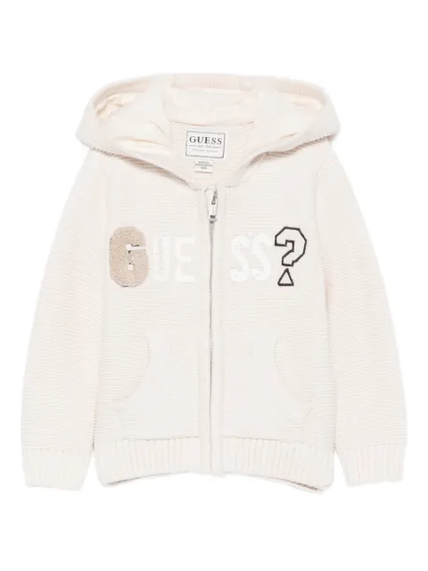 guess kids zip-up cardigan