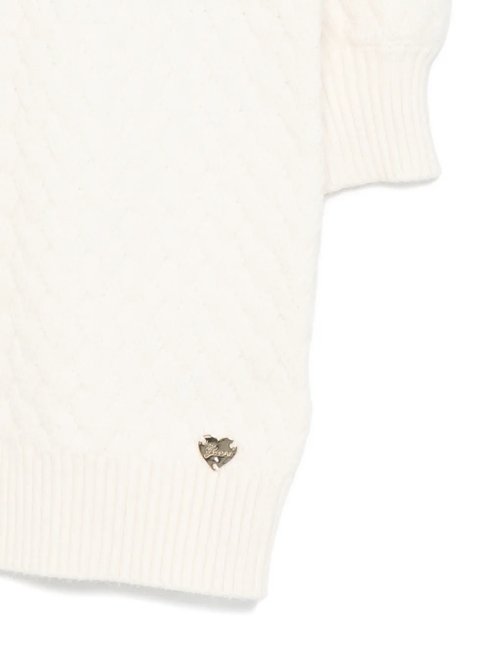 guess kids Gebreide jurk met col Beige