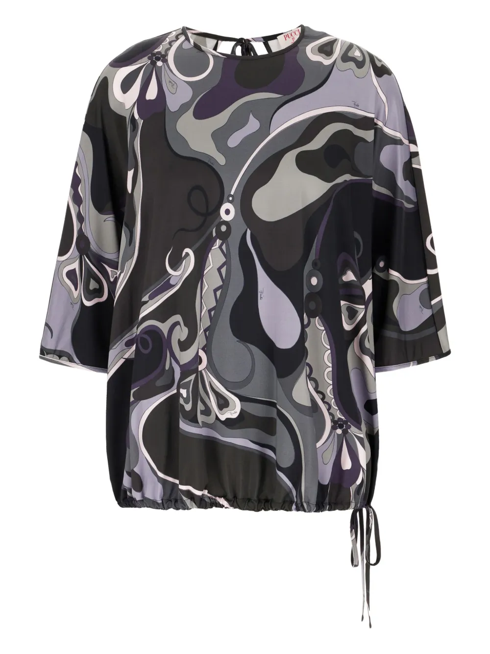 PUCCI abstract-print blouse | Black | Image 1