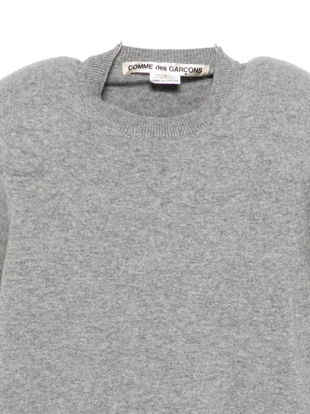 Comme Des Garçons Padded-shoulder Sweater In Gray