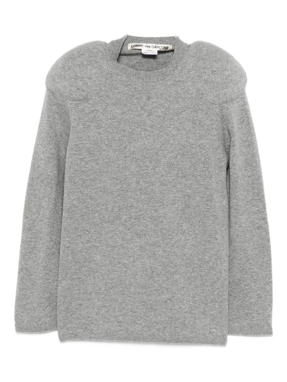 Comme Des Garçons Padded-shoulder Sweater In Gray