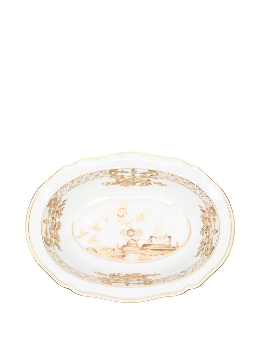 GINORI 1735 Orienel Italiano floral decorative tray (26cm x 18cm) | White | Image 1