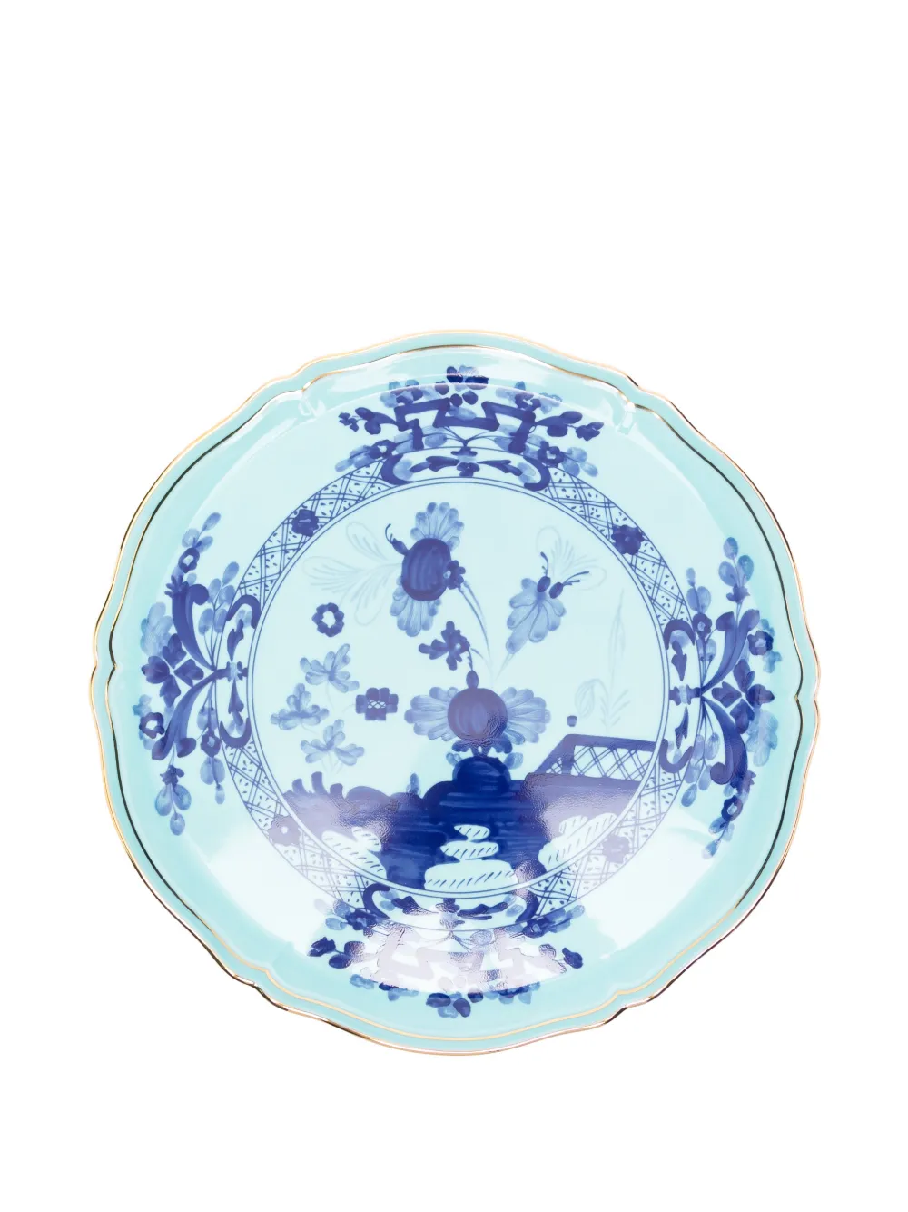 Ginori 1735 Oriente Italiano Floral-pattern Cake Stand (30,5cm X 11.5cm) In Blue