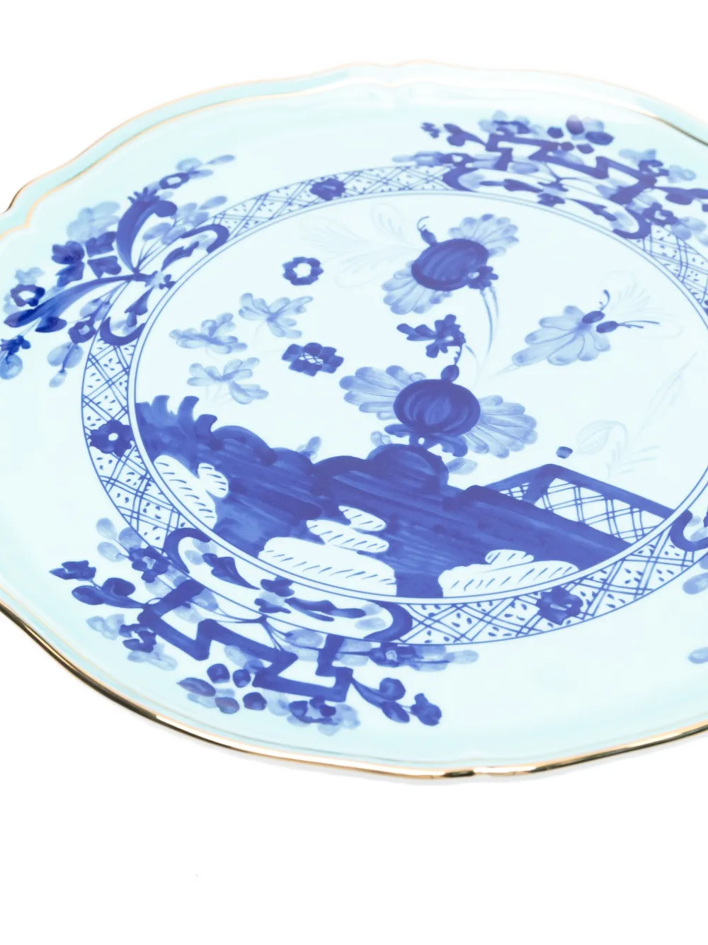 Ginori 1735 Oriente Italiano Floral-pattern Cake Stand (30,5cm X 11.5cm) In Blue