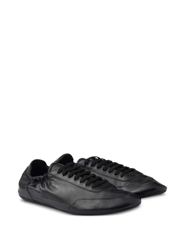 Prada Collapse レザースニーカー | ブラック | FARFETCH JP