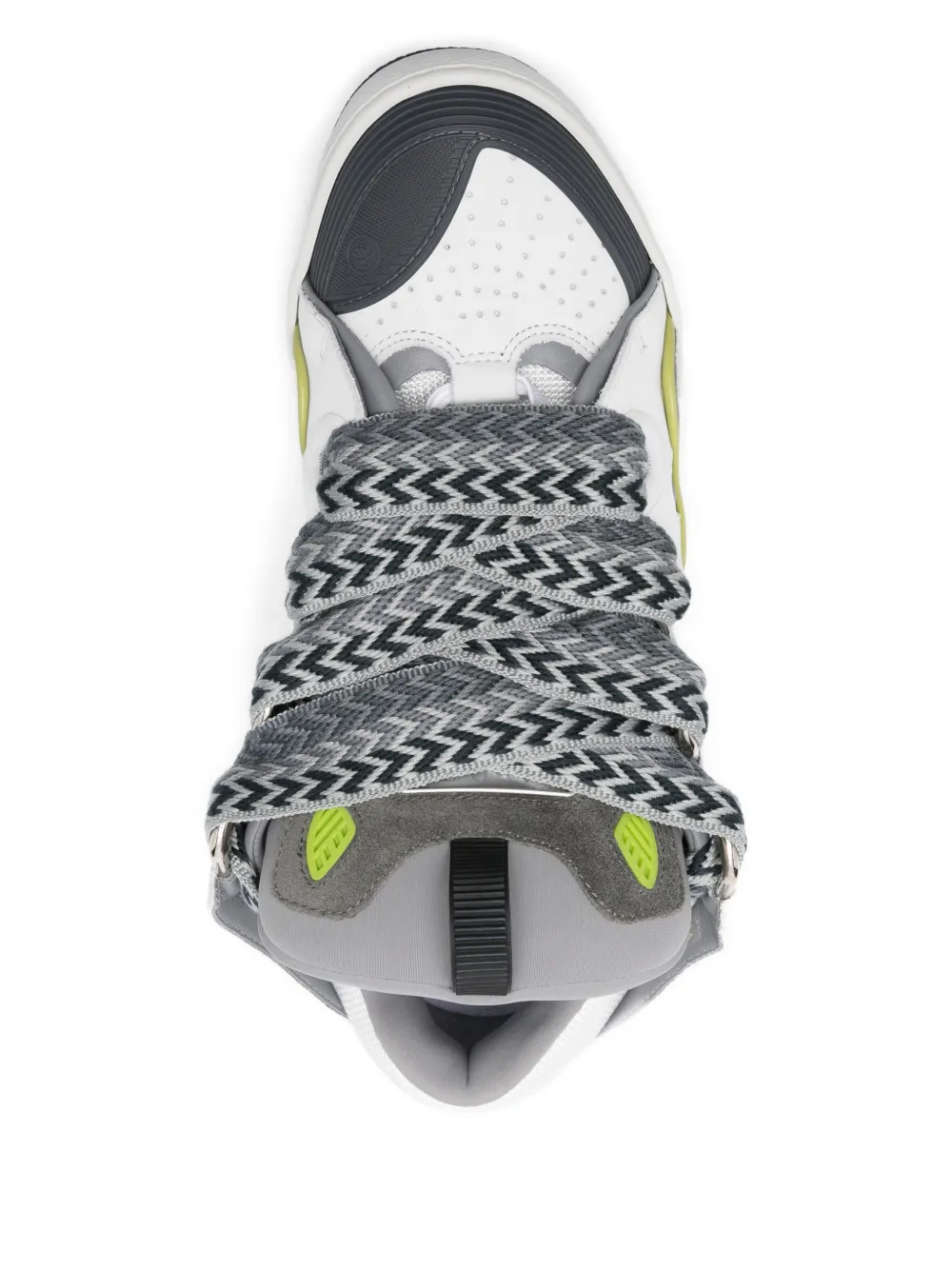 Lanvin Curb Leather Sneakers In White