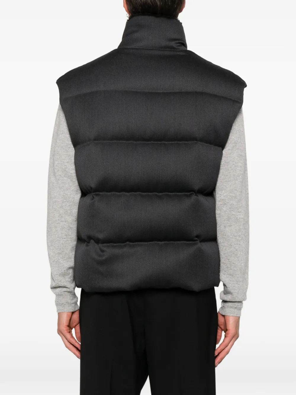 FENDI Gewatteerd gilet met ritssluiting Grijs