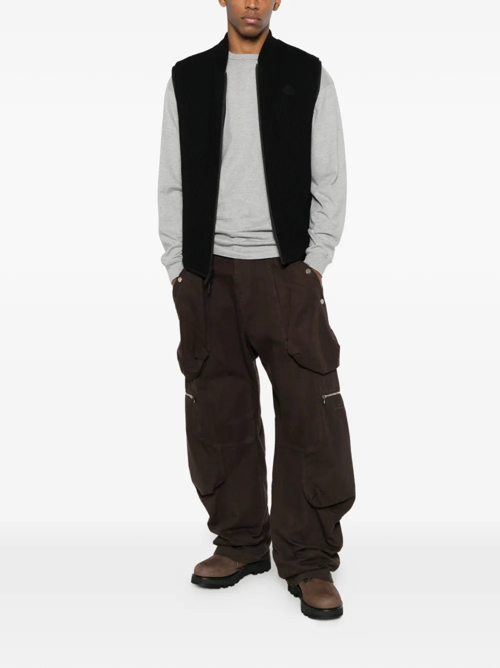 Moncler logo-patch jacket | Waistcoats & Gilets | Image 2