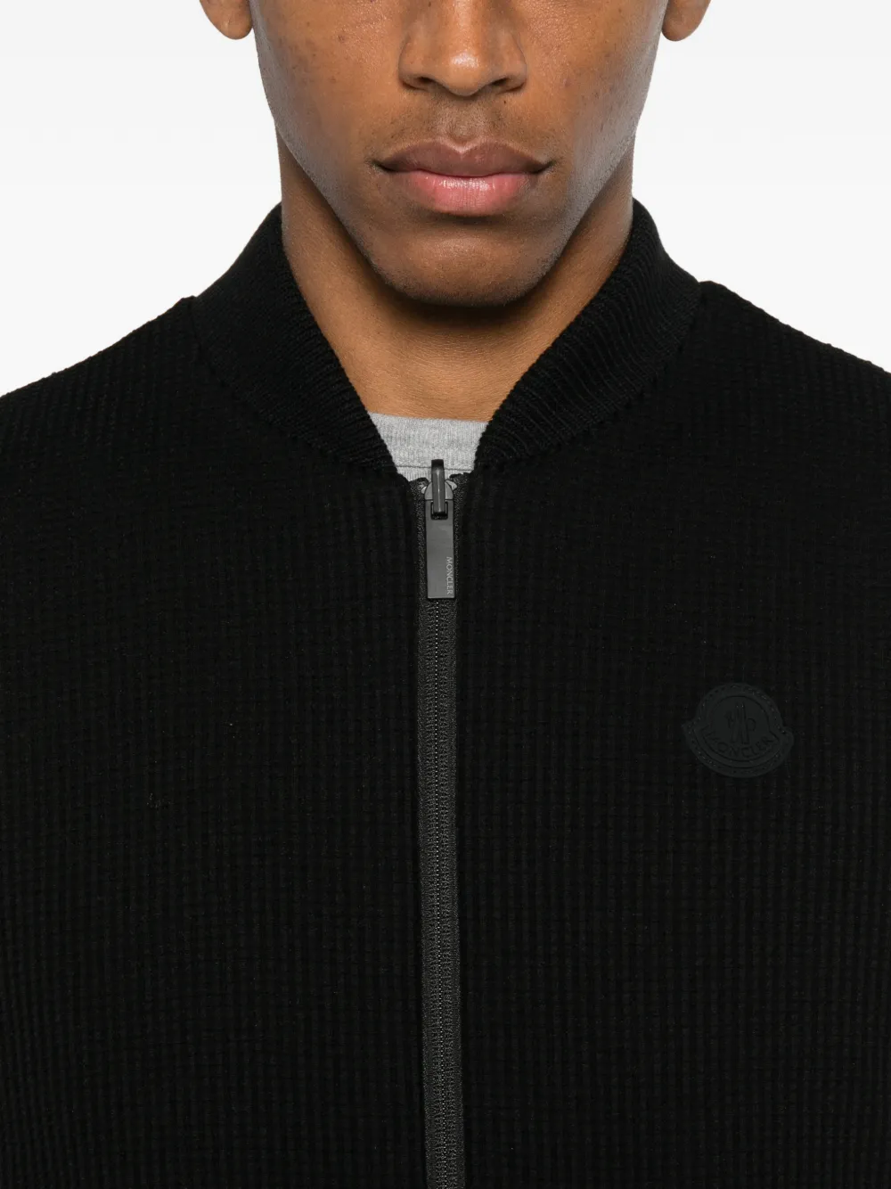 Moncler Jack met logopatch Zwart