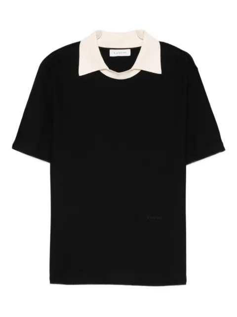 Lanvin roun-neck collared T-shirt
