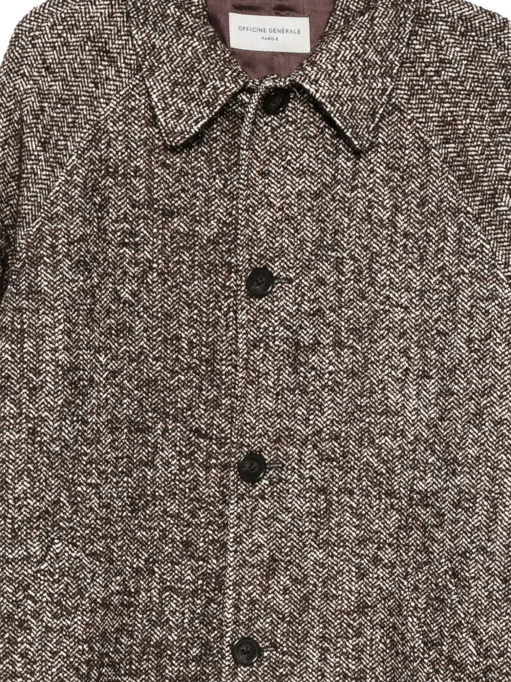 Officine Generale Jas met visgraatpatroon Beige