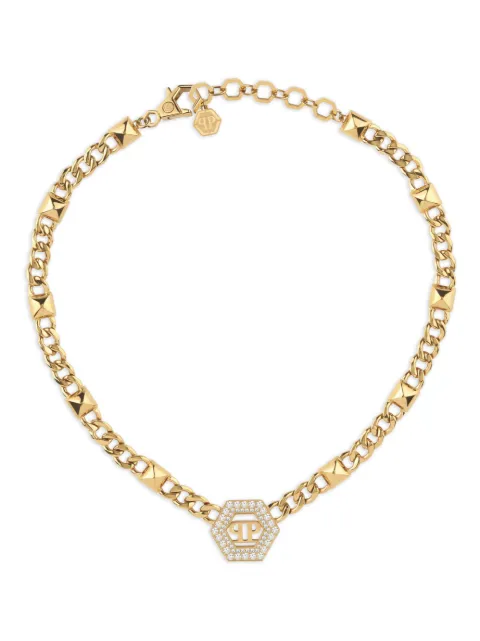 Philipp Plein Hexagon Studs necklace