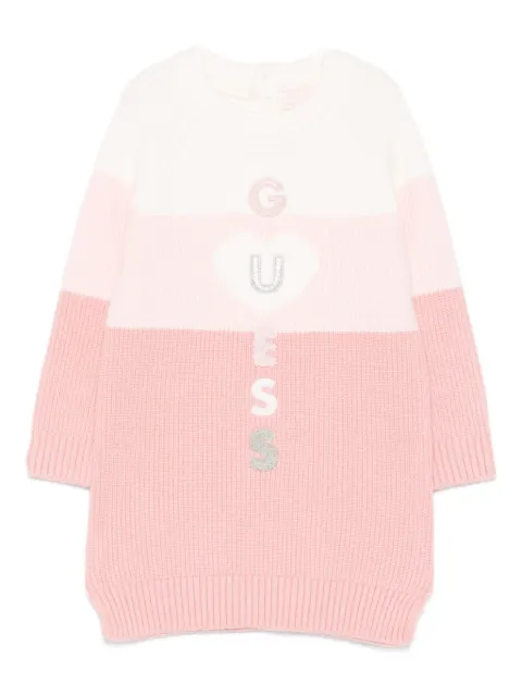 guess kids vestido con logo bordado