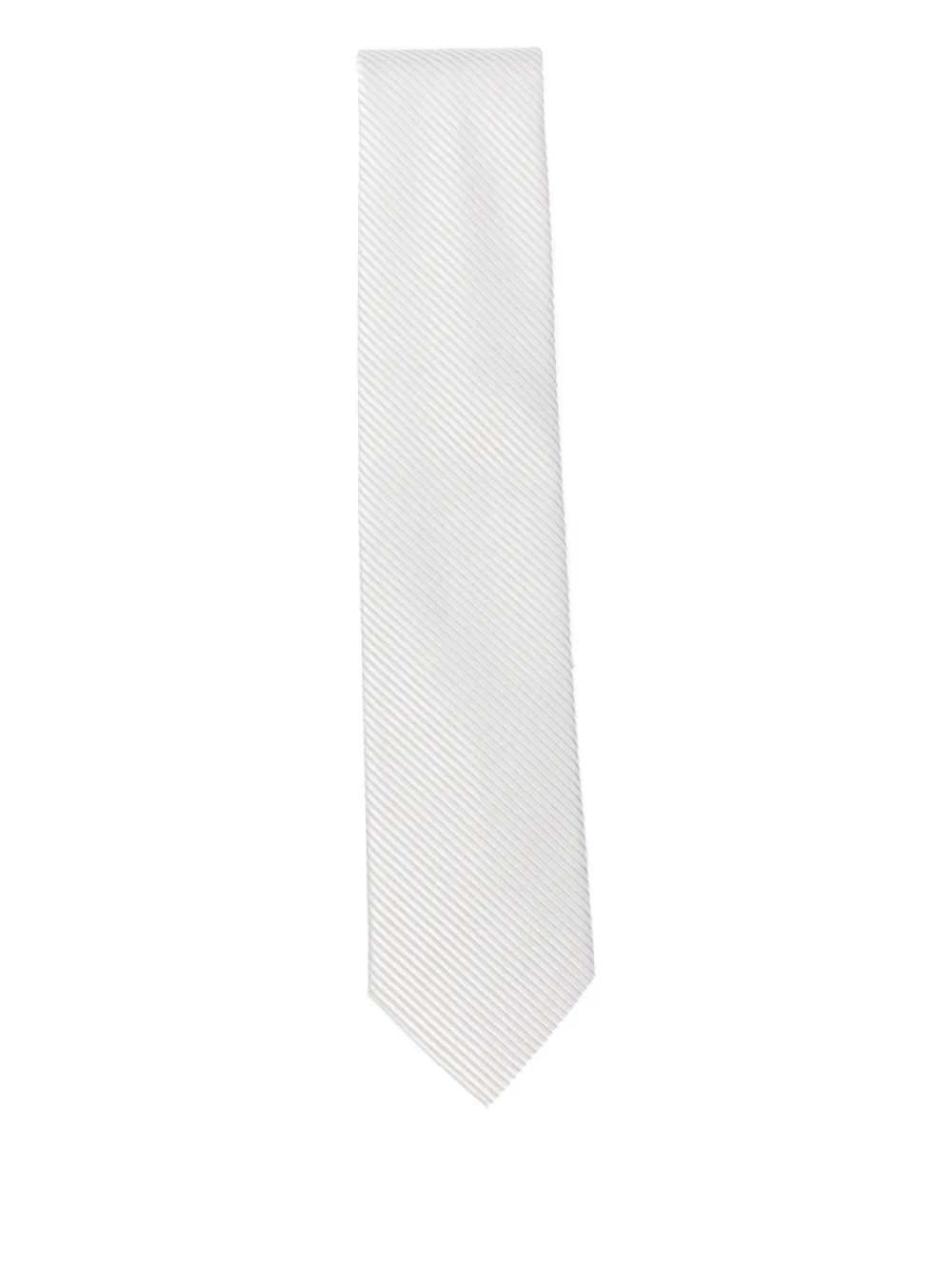 Errico Formicola striped-pattern silk tie | White | Image 1
