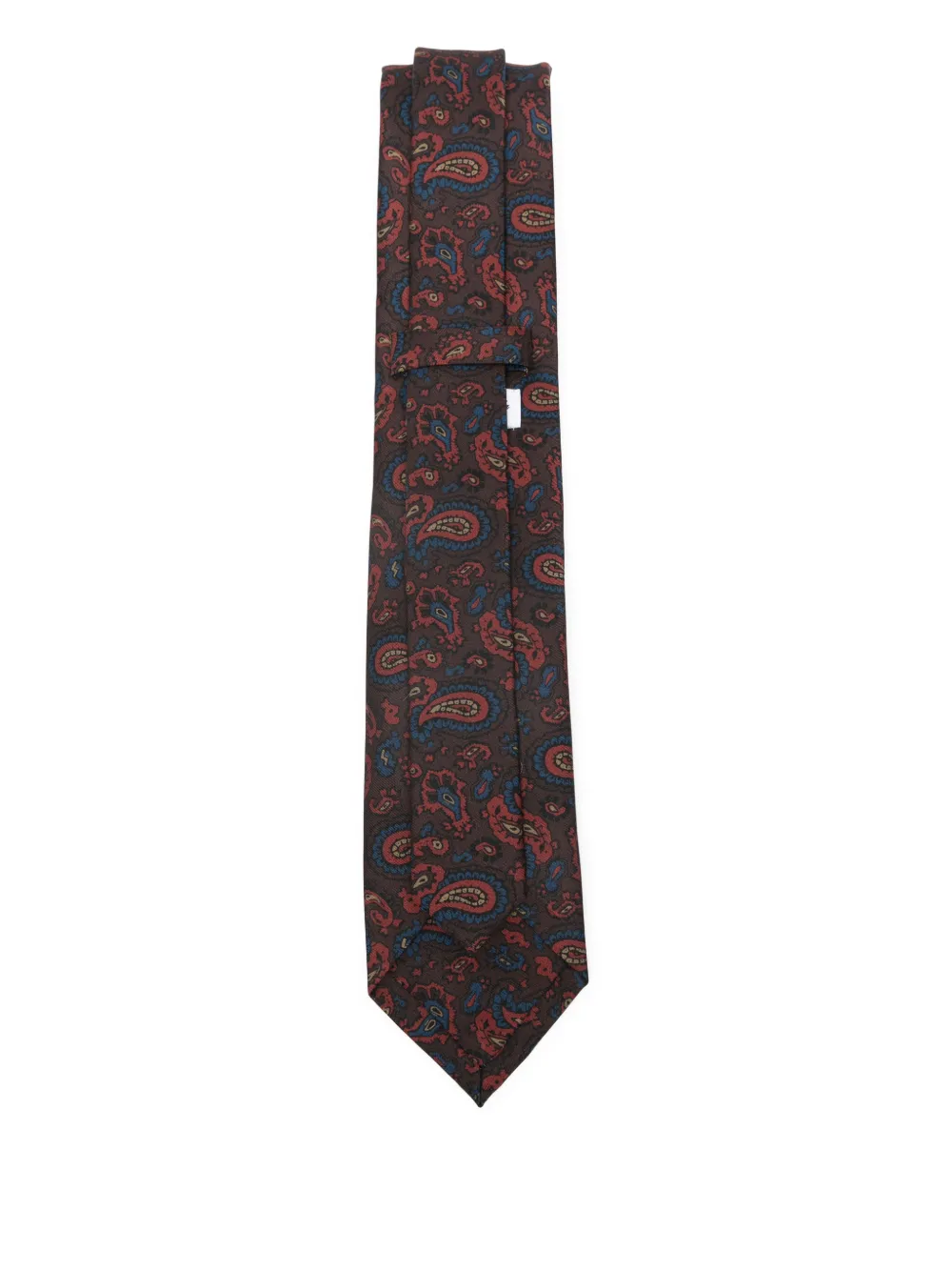 Errico Formicola paisley silk tie - Bruin
