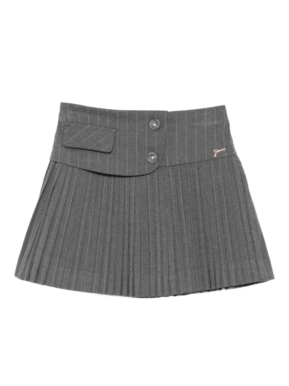guess kids button pleated skirt | Grey | Image 1