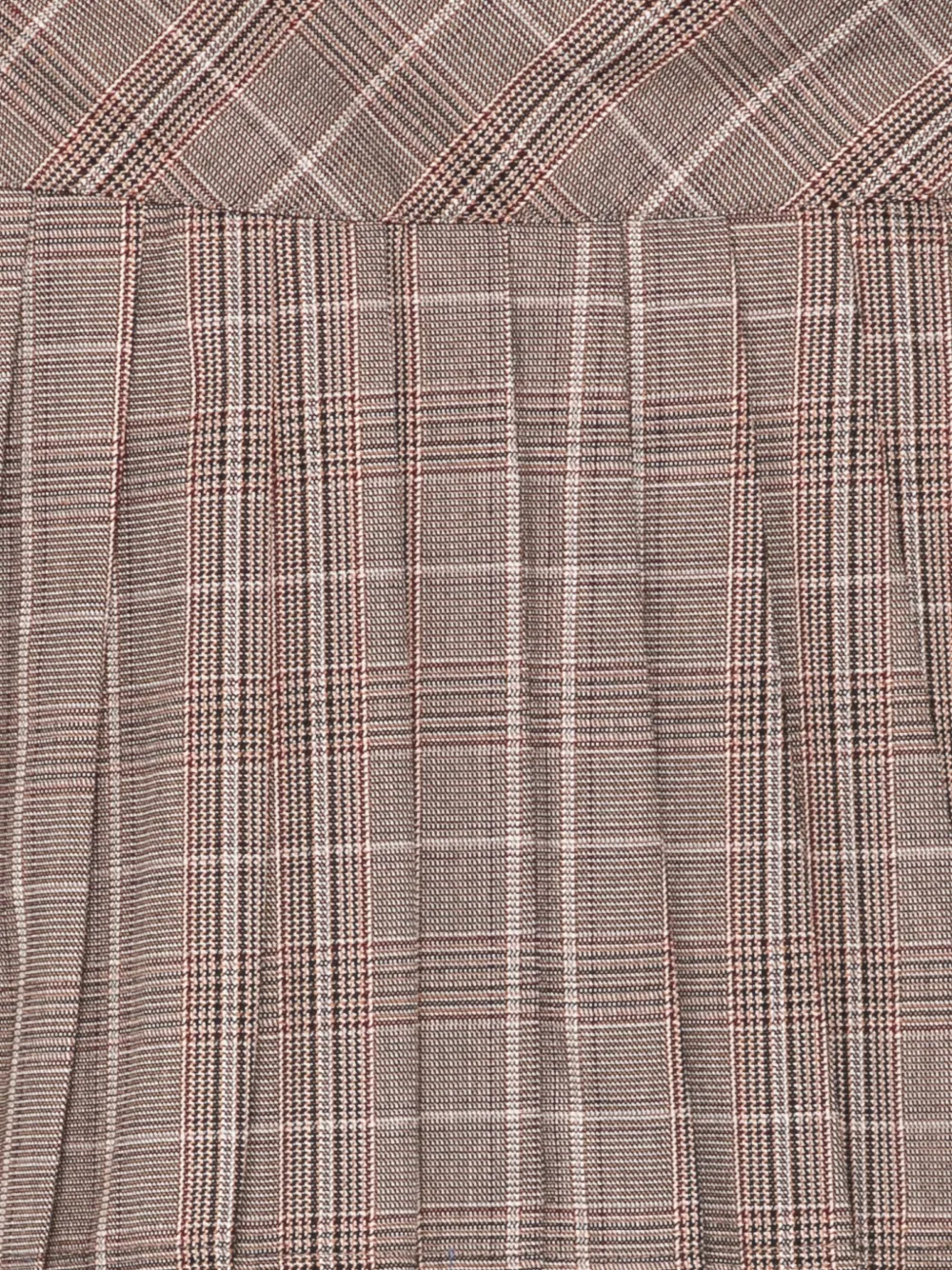 Guess Pleated Tartan-pattern Skirt In Brown