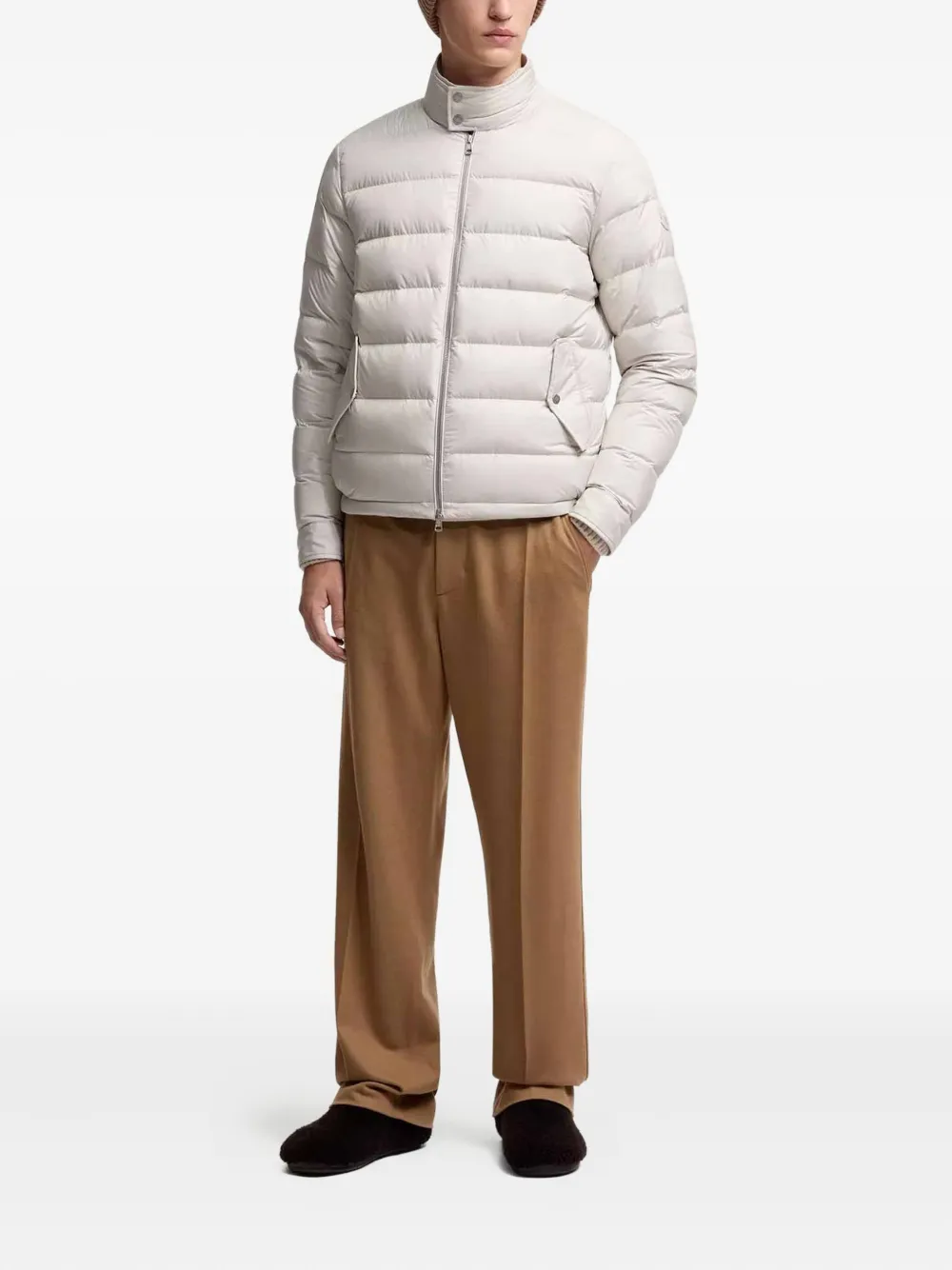 Moncler Phrier Short Down Jacket In Neutral