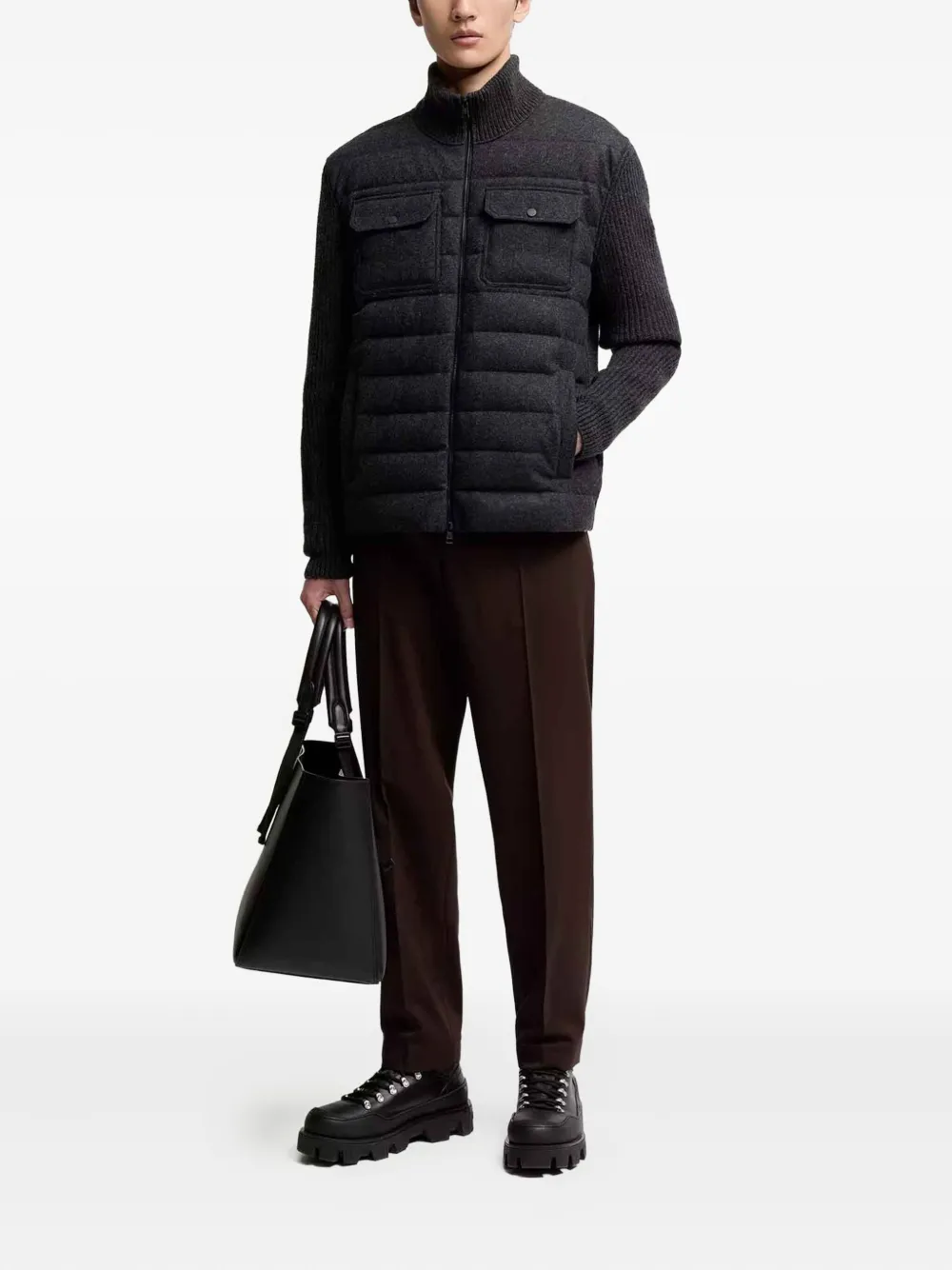 Moncler padded wool zip-up jacket | Down Jackets | Image 2