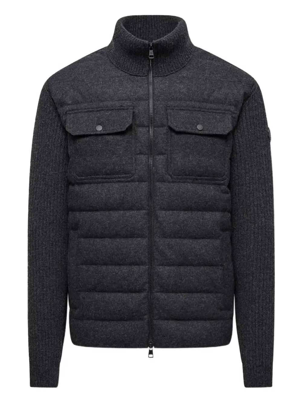 Moncler padded wool zip-up jacket | Grey | Image 1