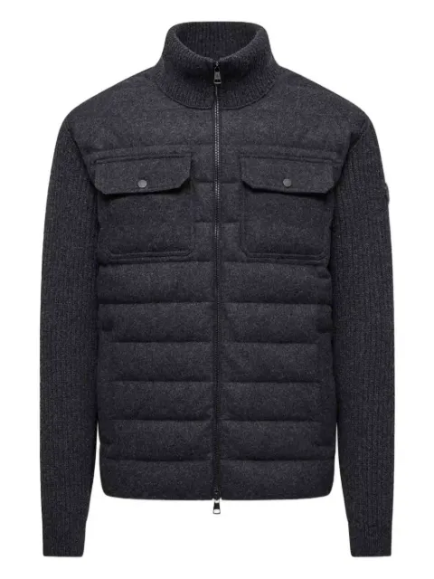 Moncler جاكيت صوف مبطن بسحاب