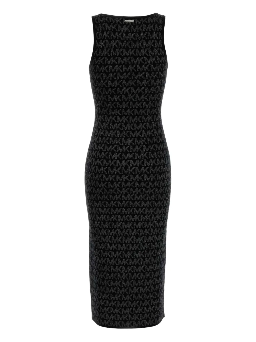 Michael Michael Kors Midi-jurk met logo jacquard - Zwart