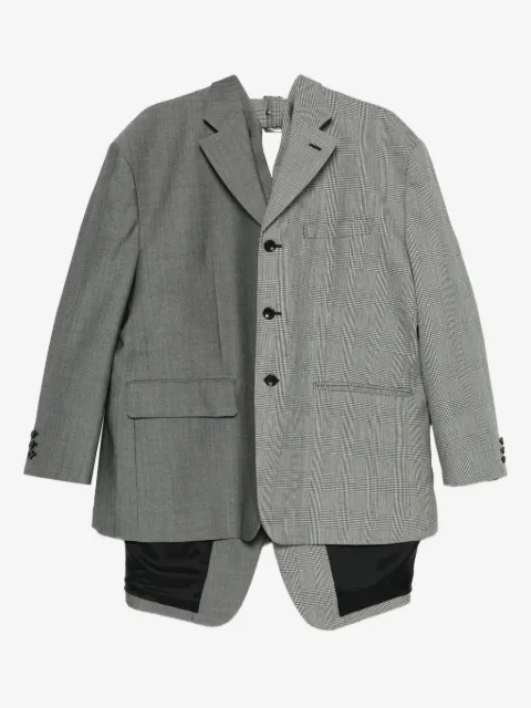 Comme Des Garçons plaid-pattern blazer