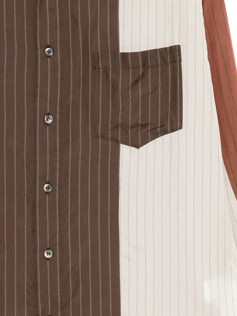 Toga Striped Shirt In Brown
