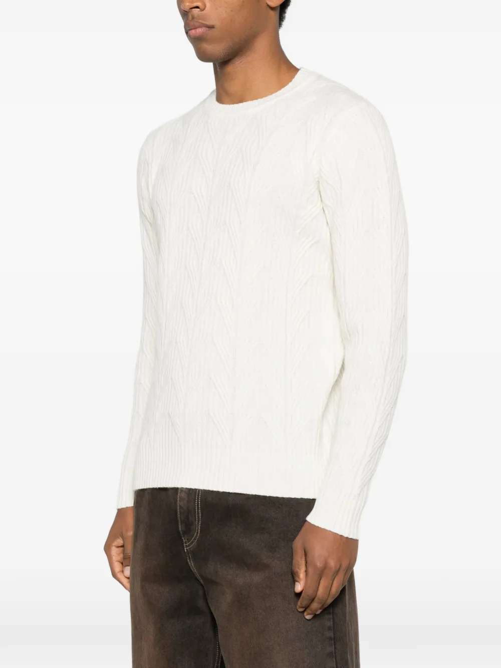 Diktat Round-neck Sweater In Neutral