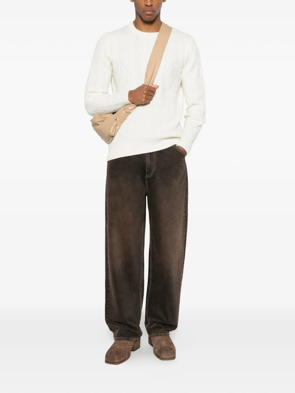 DIKTAT round-neck sweater - Wit