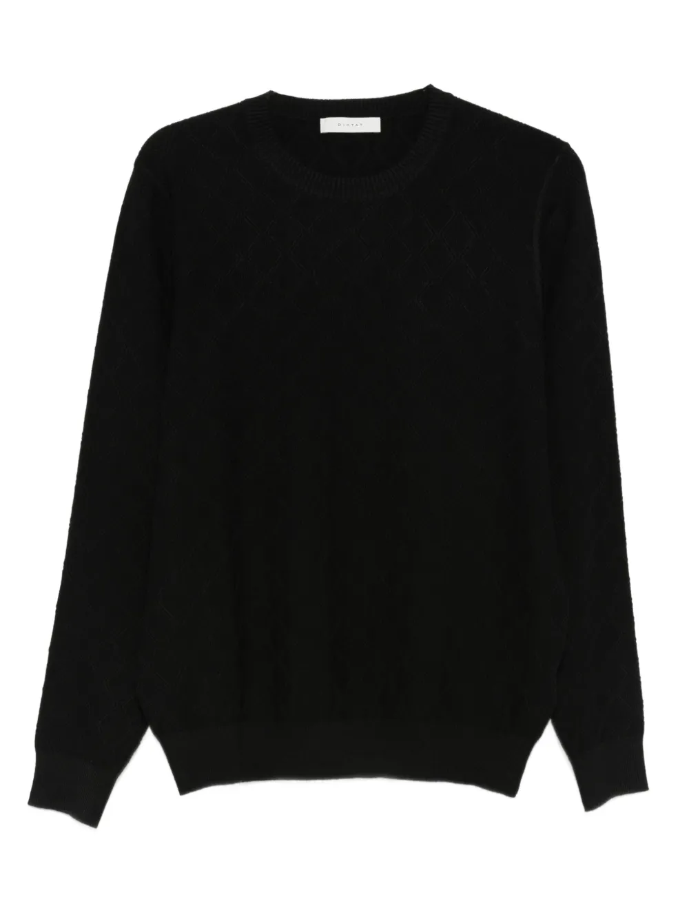 Diktat Diamond-pattern Sweater In Black