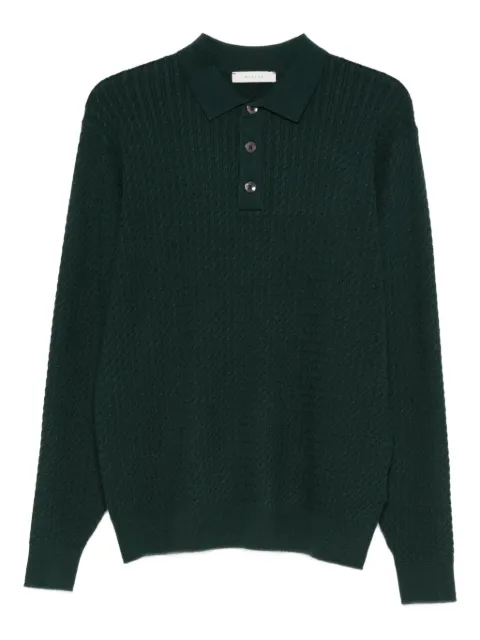 DIKTAT cable-knit polo shirt