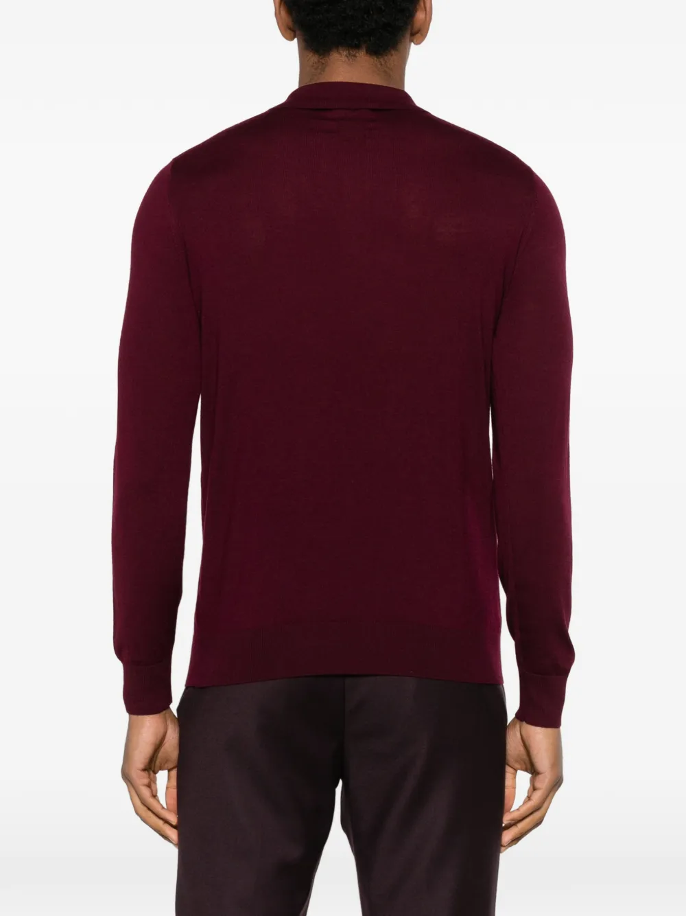 Diktat Long-sleeve Polo Shirt In Brown