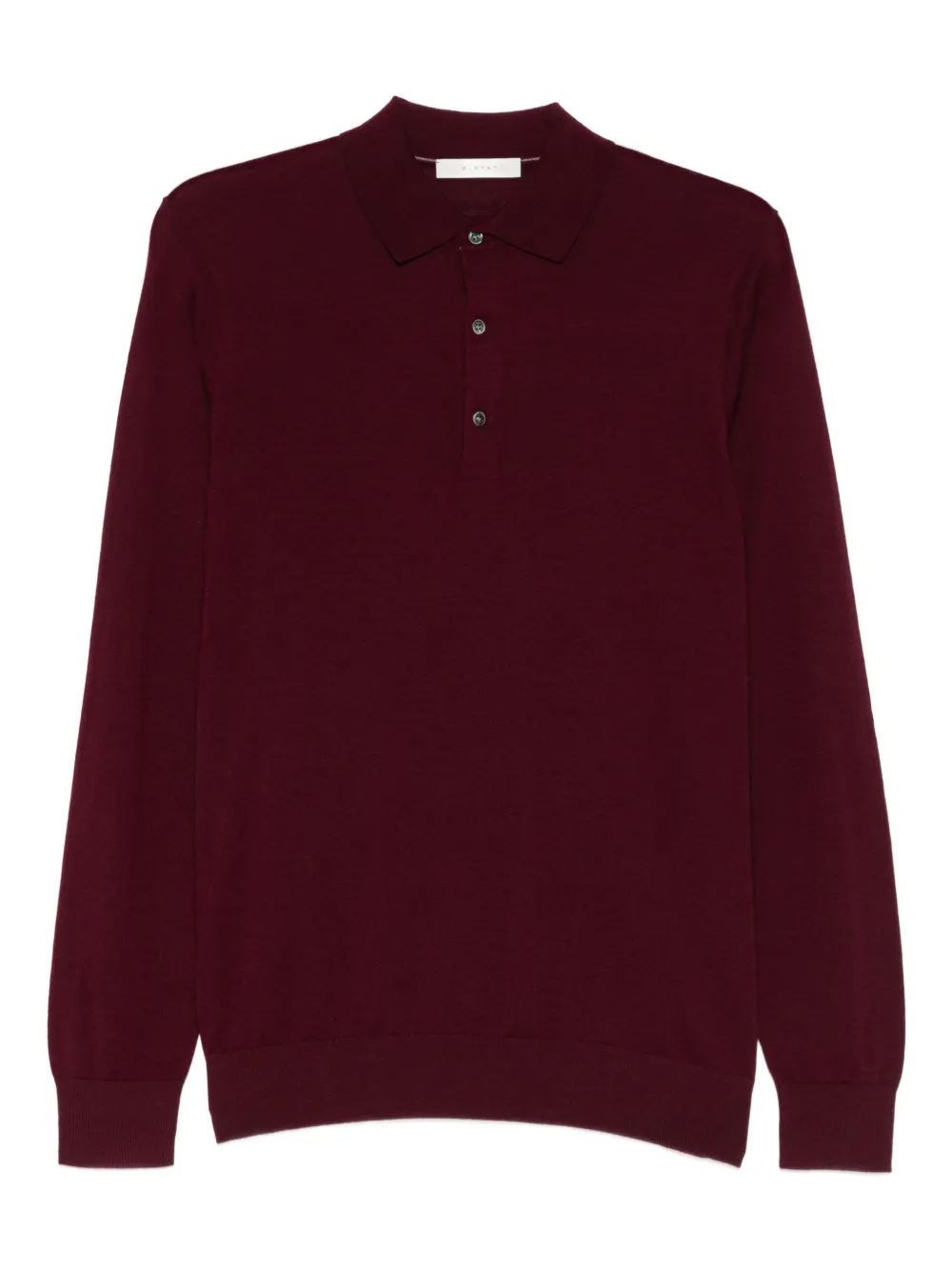 Diktat Long-sleeve Polo Shirt In Brown