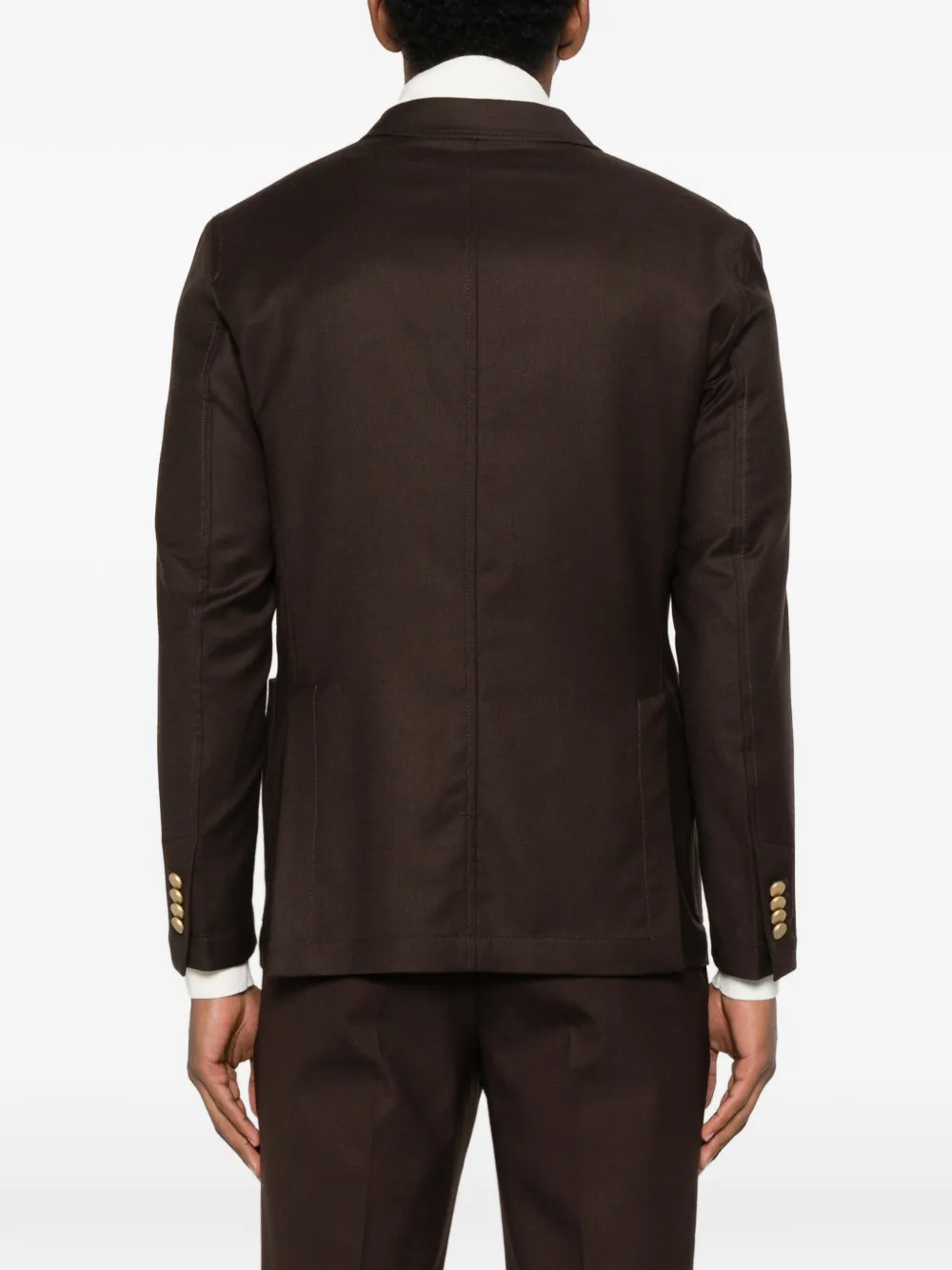 Manuel Ritz Double-breasted Button Jacket In Burgundy