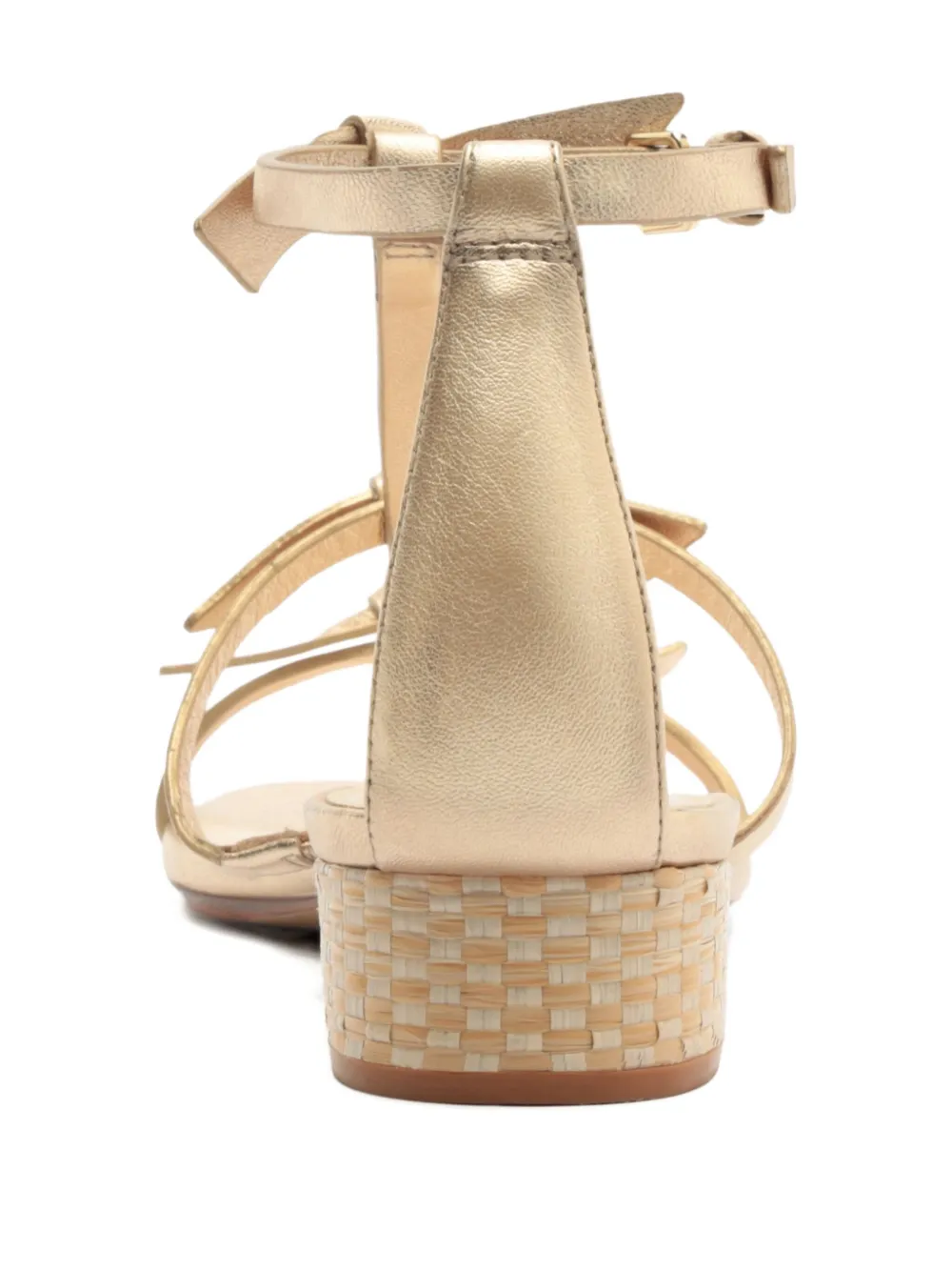 Alexandre Birman 30 mm Slim Lolita sandalen met raffia detail Goud